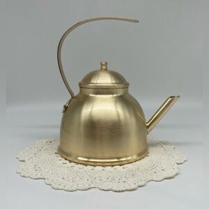 Rose & Fitzgerald Brushed Gold Teapot - French Country/Farmhouse Decor